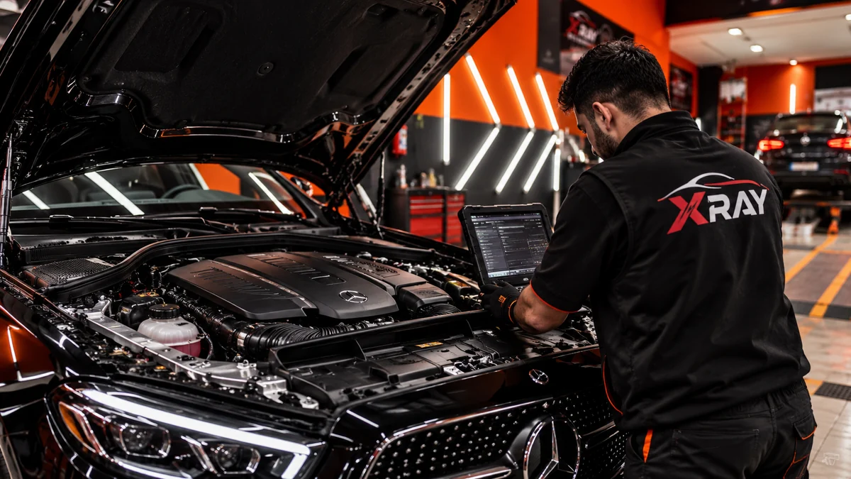 Açık motor bölmesinde cihaz destekli kontrol